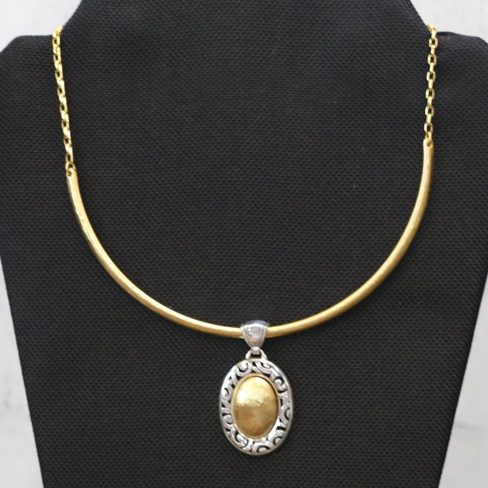 Brighton Rhythms Sensation Hammered Oval Choker